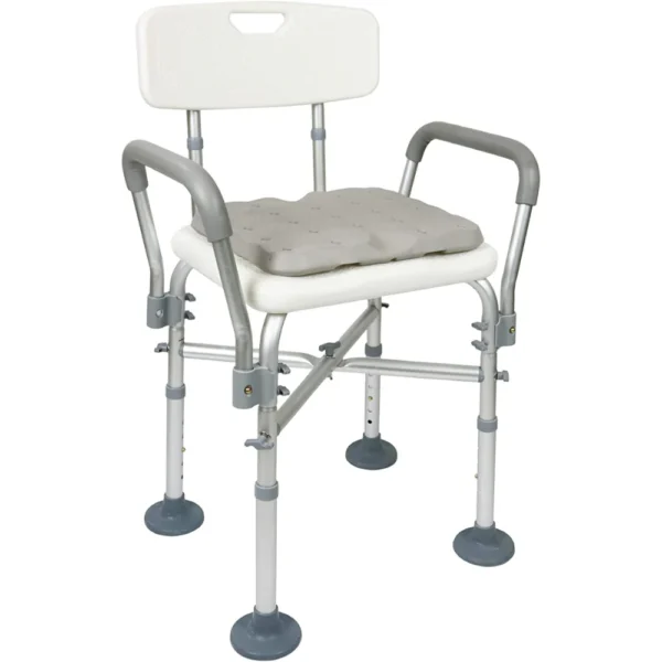 Silla Ducha Acolchado (150 kg), Sillas Baño para Mayores, Asiento Blanco