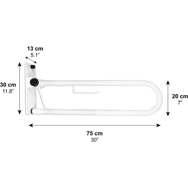 Barra Abatible Inodoro 75 cm (x1 ud) - Imagen 3