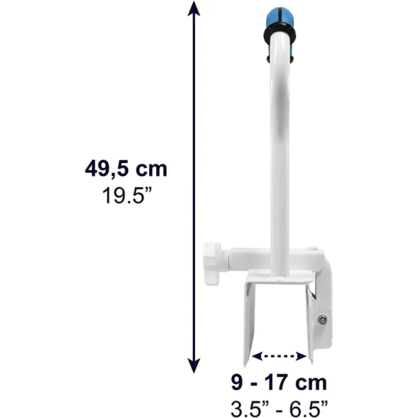 Asidero Bañera Acolchado, Asa de Seguridad para Baño, Barra de Agarre Blanca Azul - Imagen 3