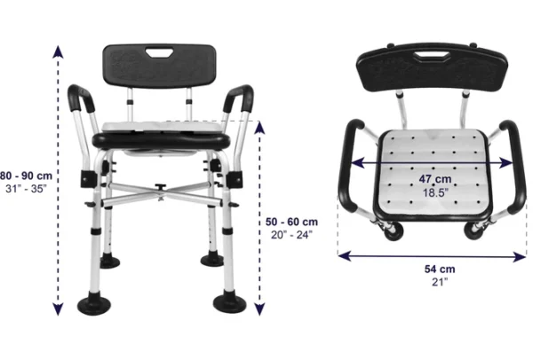 Silla de Ducha con Reposabrazos Acolchados outlet - Imagen 7