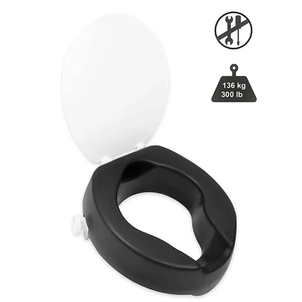 Elevador WC Blando (10 cm), Alza Inodoro para Adultos con Tapa - Imagen 4