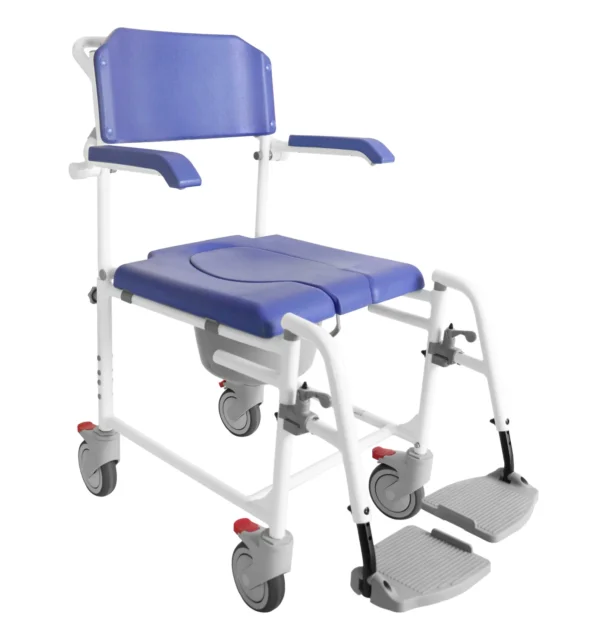 Silla para Ducha con Ruedas Adulto azul