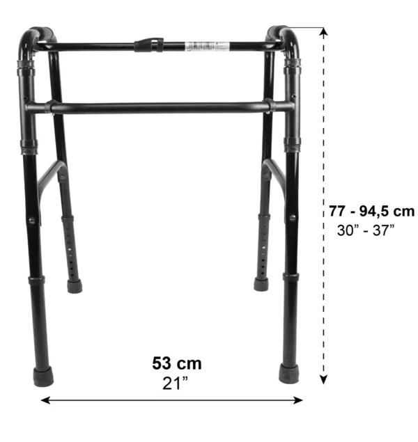 andador sin ruedas(Color Negro), Tacataca para Ancianos de Aluminio - Imagen 7