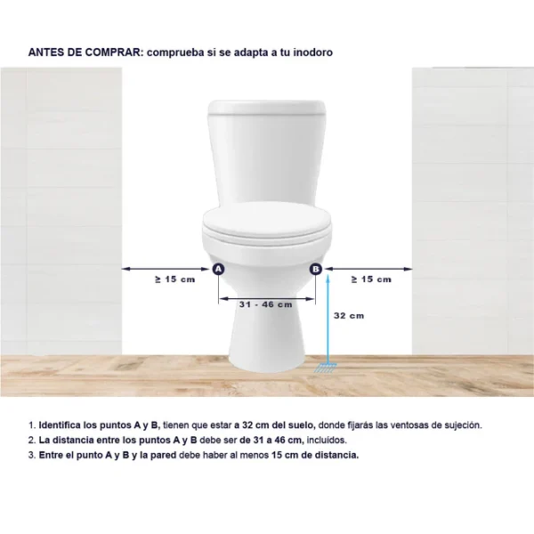 Barra de Apoyo para Inodoro Ajustable outlet - Imagen 2