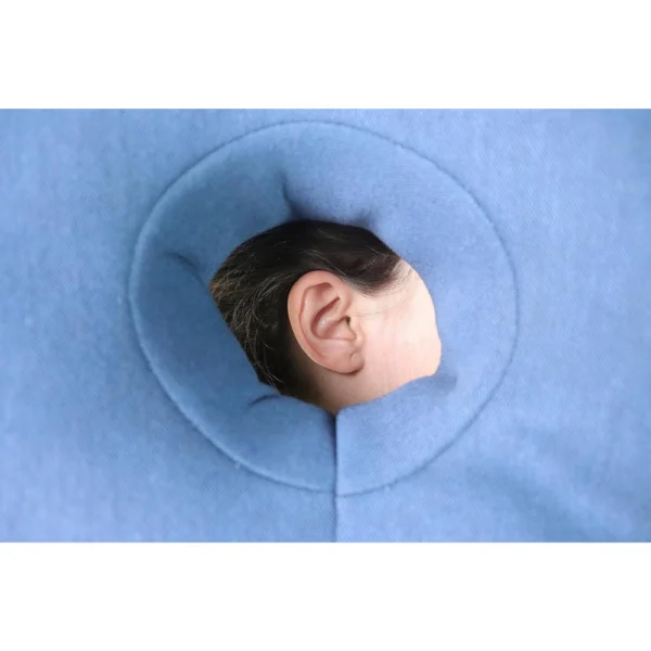 Almohada con Agujero para la Oreja, Almohada Condrodermatitis, Cojín para Liberar la Oreja Azul) - Imagen 2