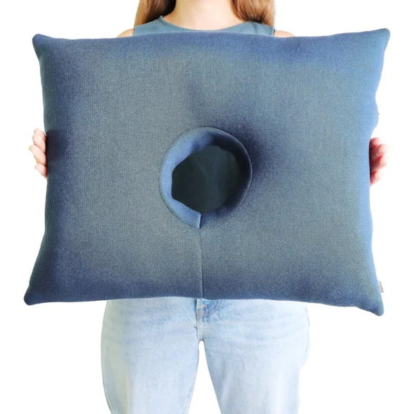 Almohada con Agujero para la Oreja, Almohada Condrodermatitis, Cojín para Liberar la Oreja Azul) - Imagen 4