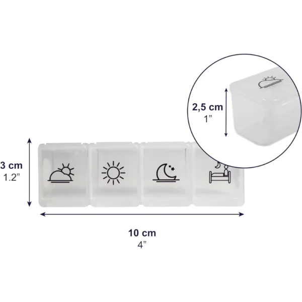 Pastillero Mensual 4 Tomas, Organizador Pastillas Mensual - Imagen 3
