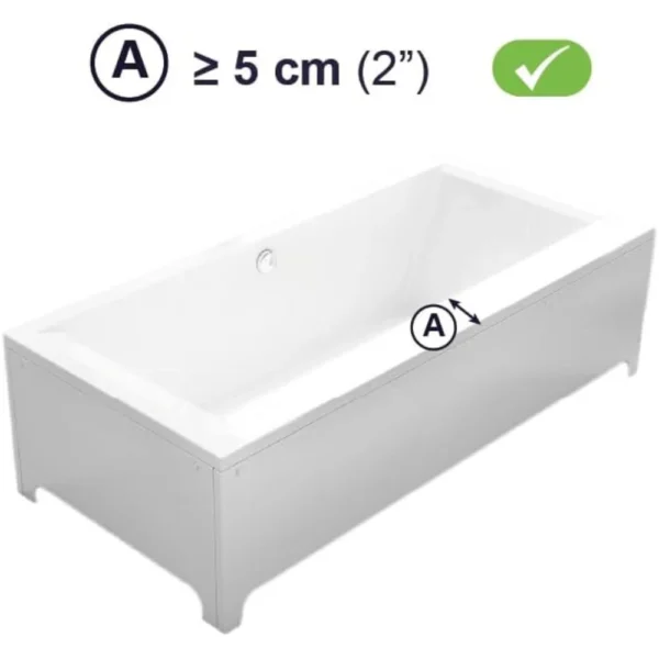 Asidero Bañera para Mayores Regulable (Bañeras con Borde Liso 5-14 cm) - Imagen 6