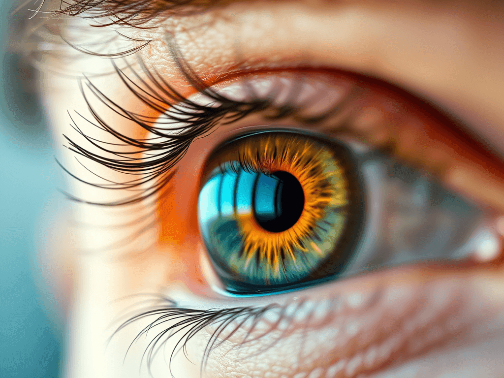 ojo humano con enfoque en iris azul