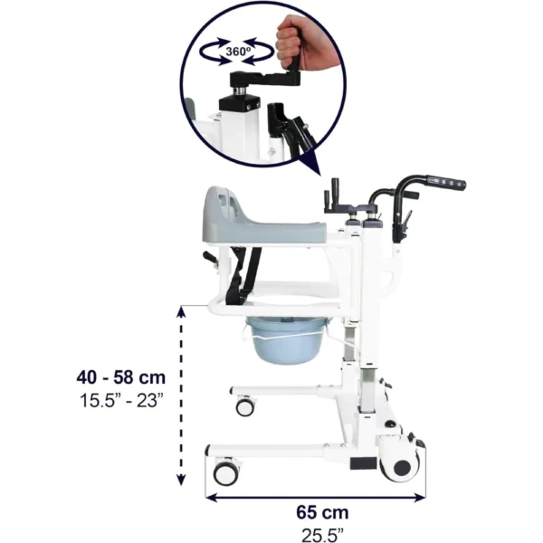 Silla de Transferencia para Ancianos, silla wc para adulto mayor - Imagen 5