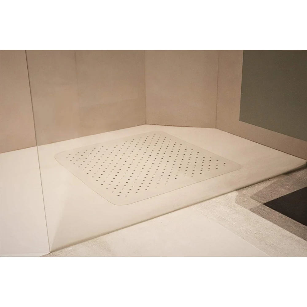 alfombrilla cuadrada antideslizante para plato de ducha 43x43 cm