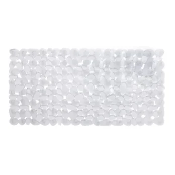 alfombrilla transparente antideslizante con relieve circular vista superior