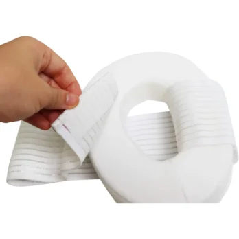 almohada con cinta de velcro ajustable soporte cervical