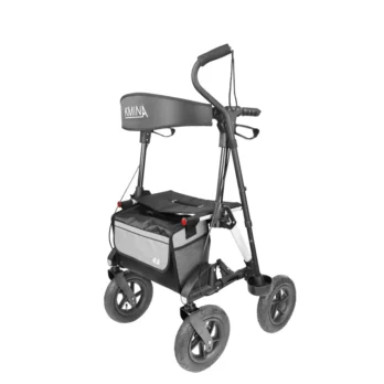 andador clasico con asiento cesta y ruedas pequenas