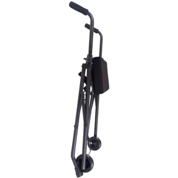 andador negro con soporte