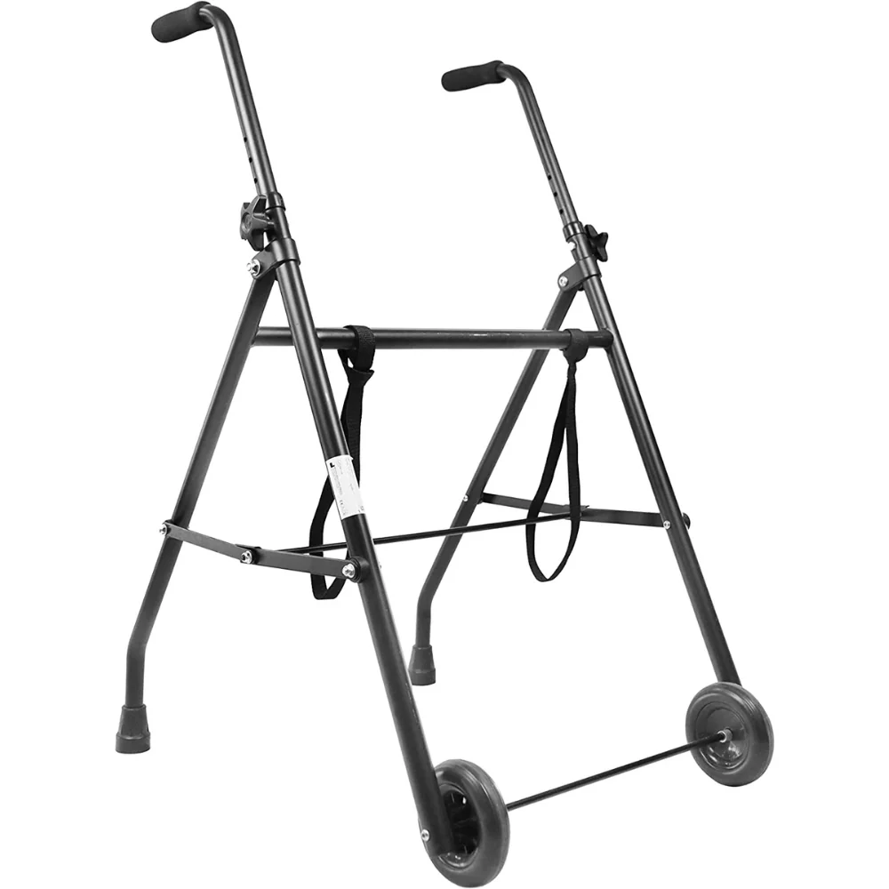 andador plegable con dos ruedas frontales para adultos mayores
