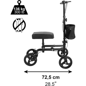 andador plegable con ruedas y soporte