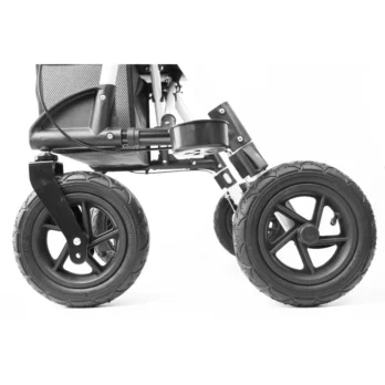 andador plegable negro con respaldo bajo