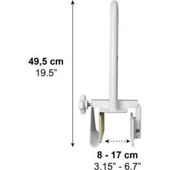 asidero blanco regulable barra de apoyo con base para pared