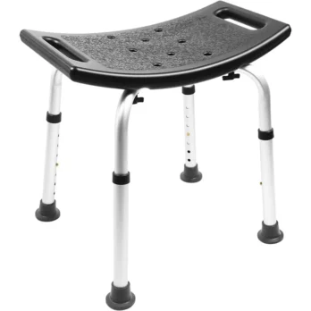 asiento de ducha perforado con patas regulables en altura