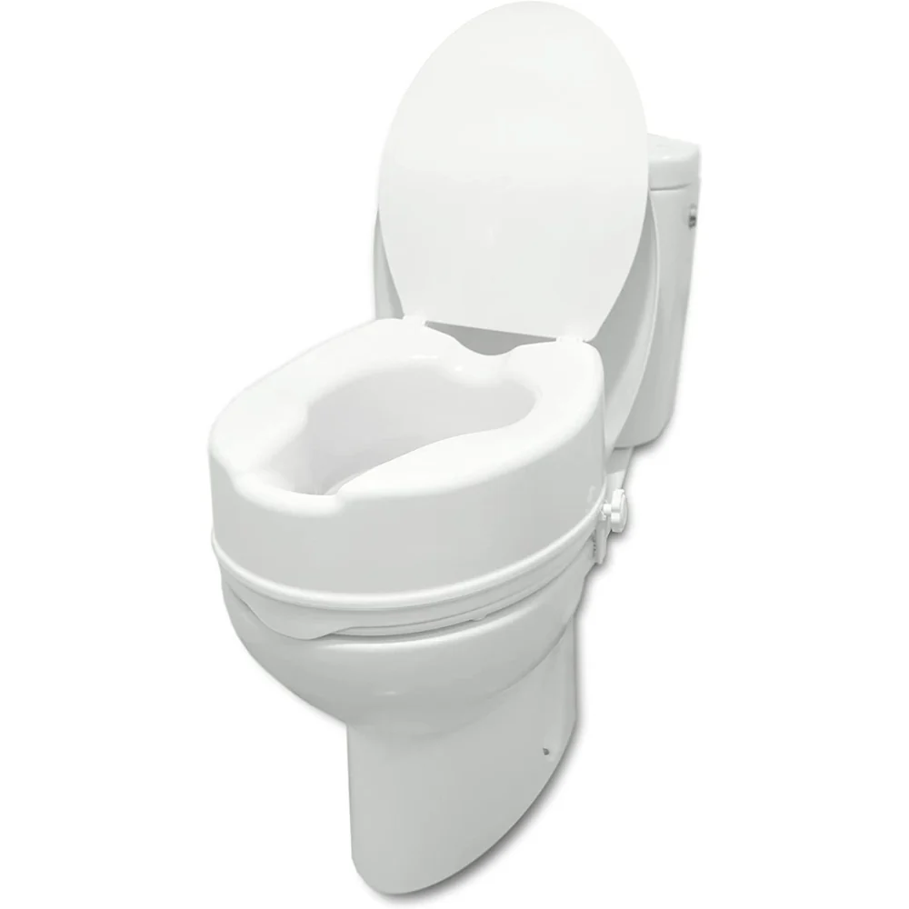 asiento elevado para inodoro con tapa incorporada