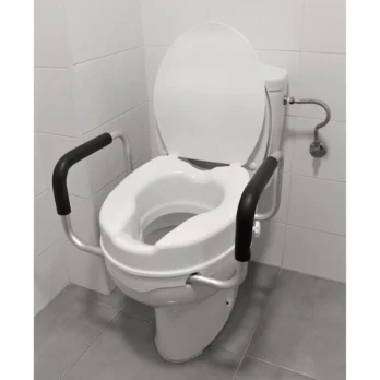 asiento elevador de wc con reposabrazos diseno anatomico y seguro