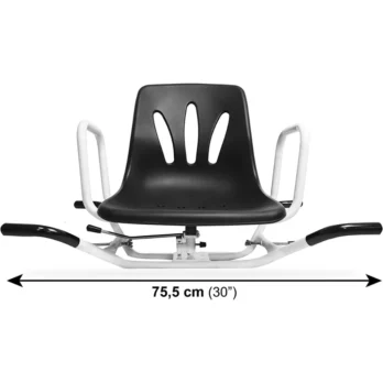 asiento ergonomico blanco con reposabrazos para bano