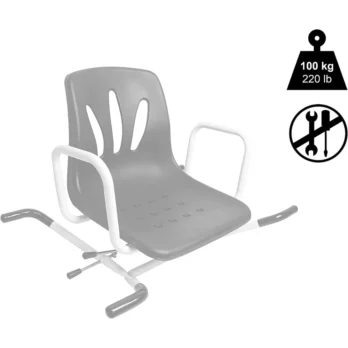asiento ortopedico blanco con inclinacion ajustable y apoyabrazos
