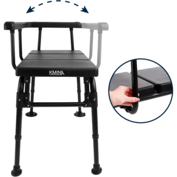 asiento para bano con soporte lateral regulable en altura
