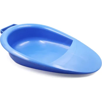 bacin urinario azul vista superior con forma anatomica