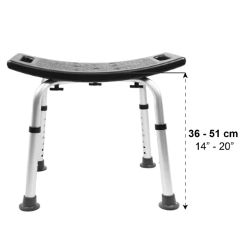 banco de ducha ergonomico con patas ajustables medidas tecnicas