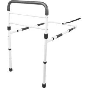 barandilla de cama ajustable estructura metalica blanca