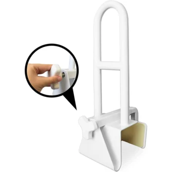 barra abatible con soporte vertical seguridad para wc o lavabo