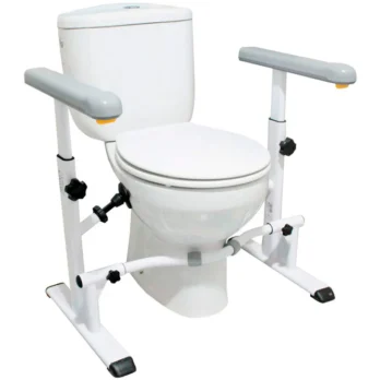 barra de seguridad doble con asiento sanitario incorporado