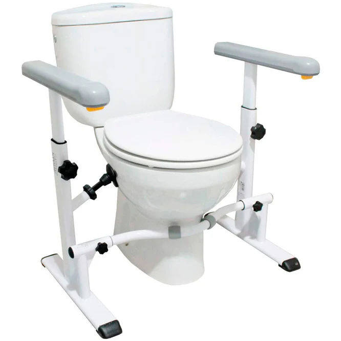 barra de seguridad doble con asiento sanitario incorporado