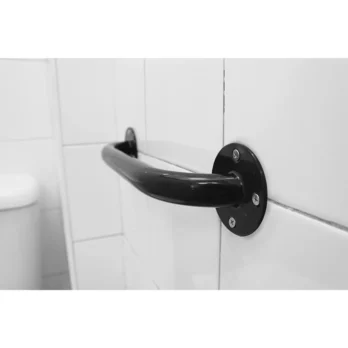 barra de seguridad negra uso en ducha o banera para personas mayores