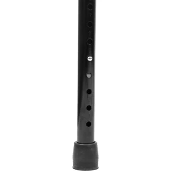 baston ergonomico negro con ajuste de altura y mango antideslizante