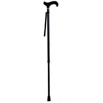 baston extensible de aluminio negro ligero y ajustable
