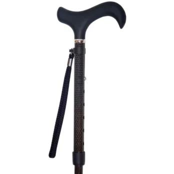 baston extensible de fibra de carbono plegado y ligero