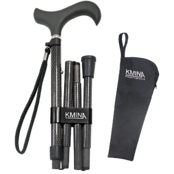 baston ortopedico plegable con funda mano derecha