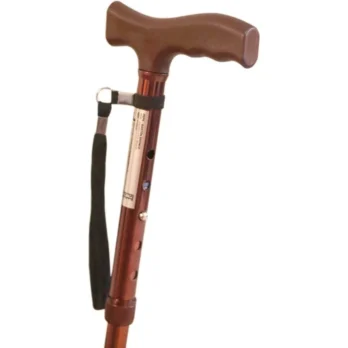 baston plegable con mango curvo tipo baston ingles