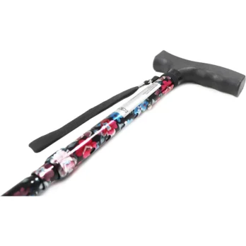 baston plegable de colores vivos con estuche portatil