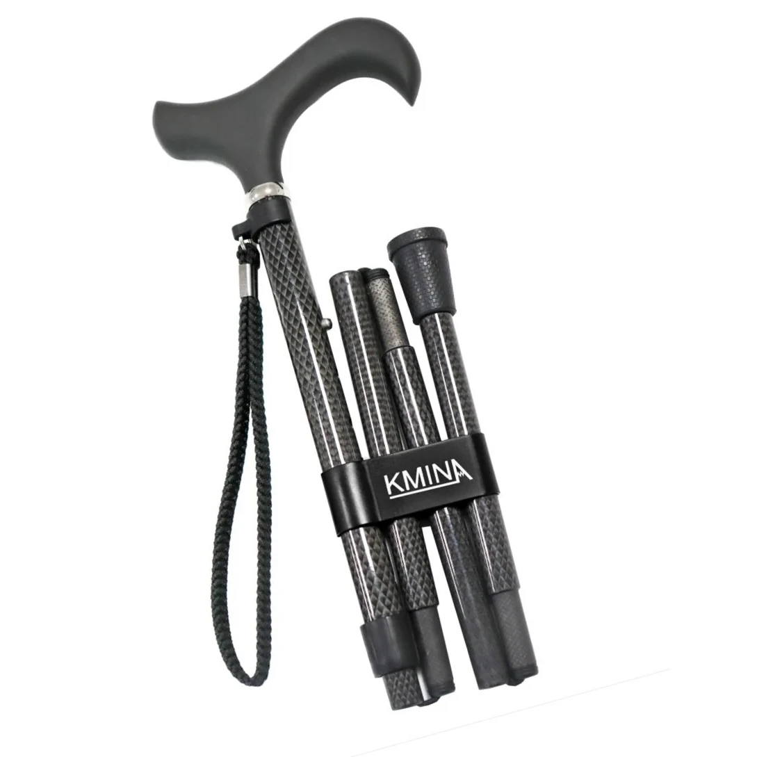 baston plegable de fibra de carbono plegado