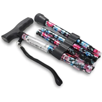 baston plegable de flores con mango tipo t