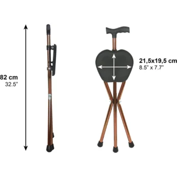 bastones con asiento tres modelos plegables con respaldo y empunadura