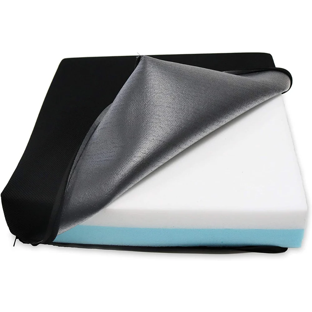 cojin antiescaras para silla de ruedas doble capa con funda