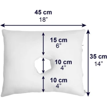 cojin oreja blanco medidas detalladas cm
