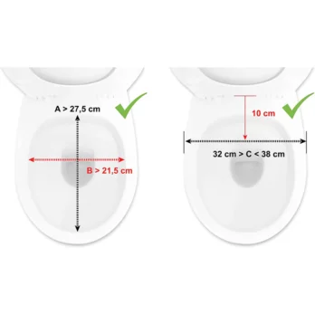 comparacion entre asientos elevadores dimensiones y ajuste para wc