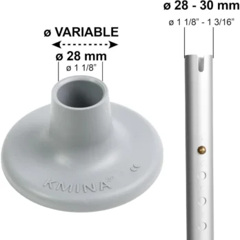 contera gris ajustable compatible o 28 38 mm
