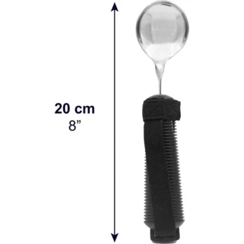 cuchara negra ergonomica con medida de longitud 20 cm